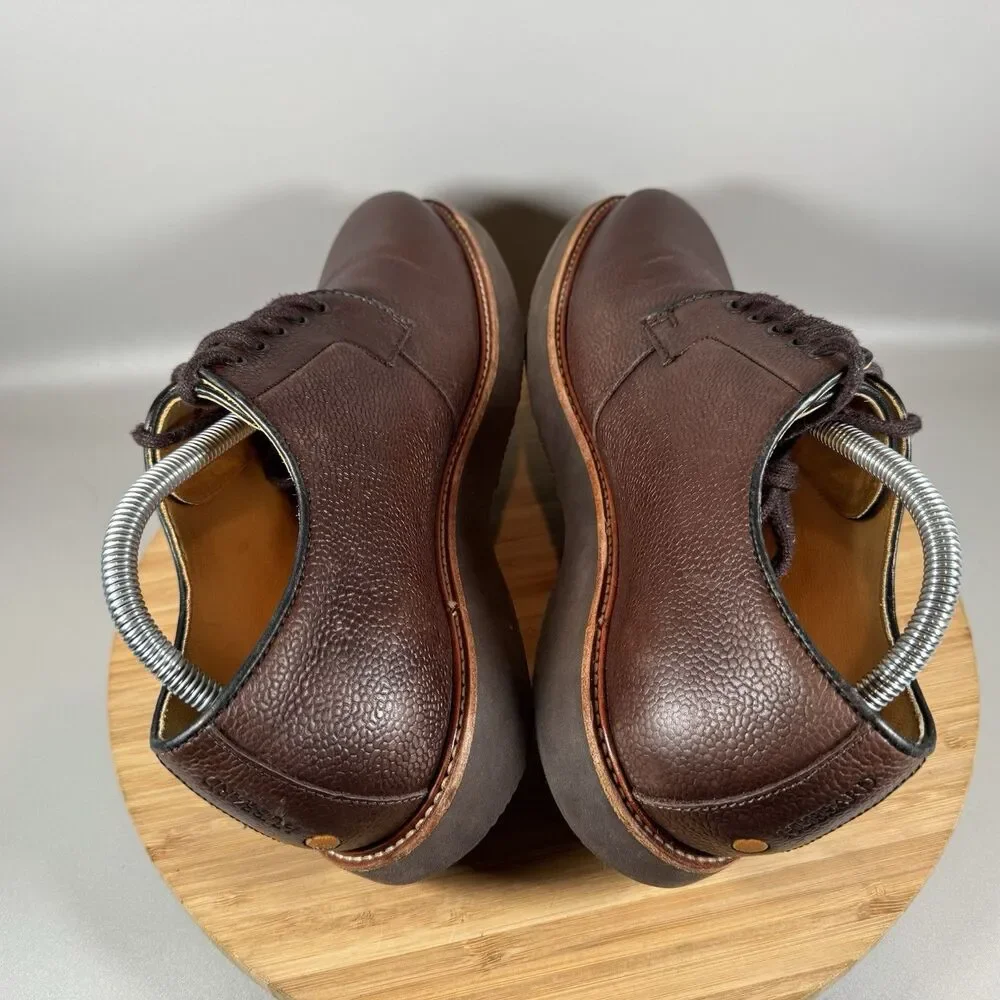 S Samuel Hubbard ’Highlander’ Mens 8.5 W‎ Brown Pebble Grain Leather Dress Shoes